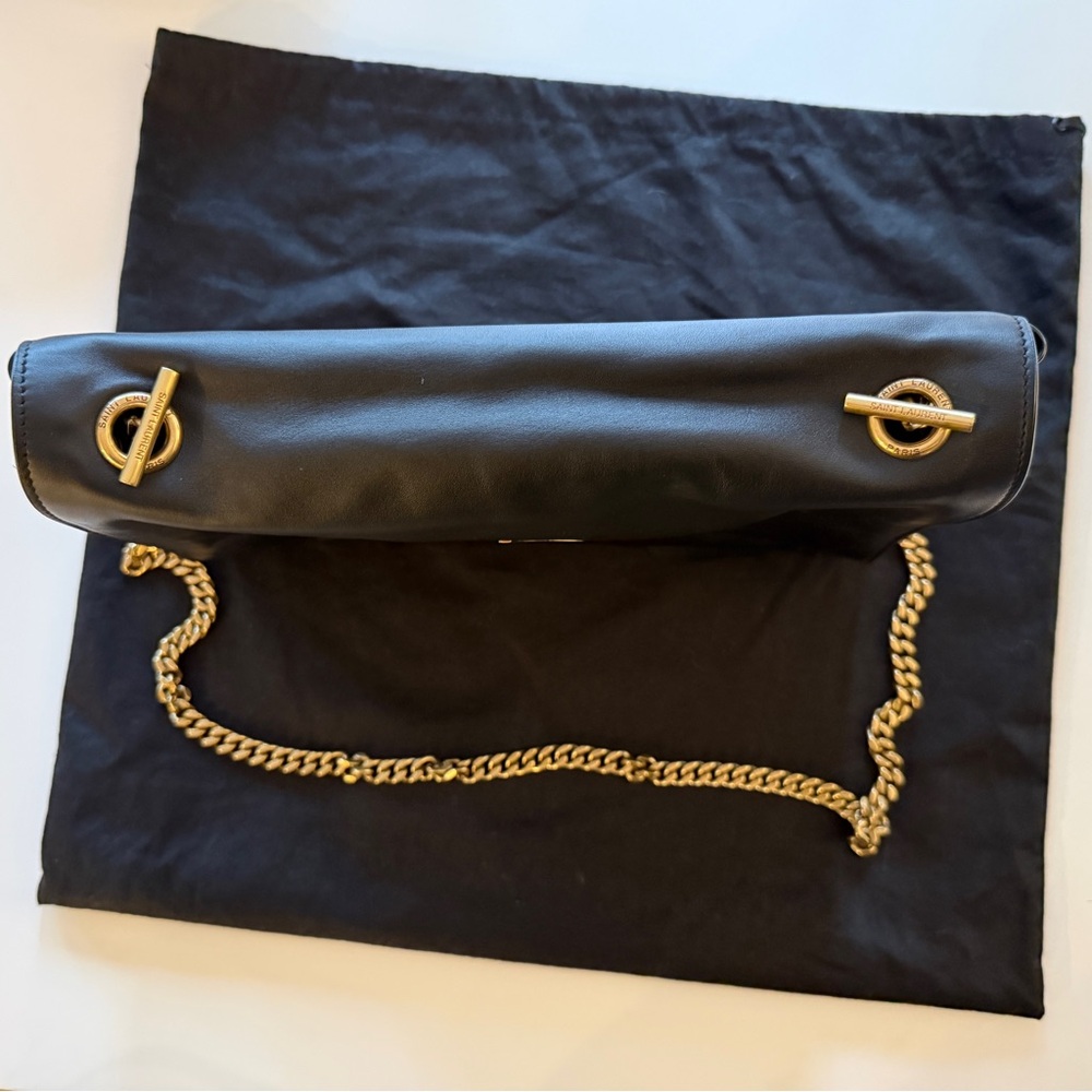 YSL Kate Medium Black Suede/Smooth Leather Reversible Crossbody Bag - Picture 13 of 16